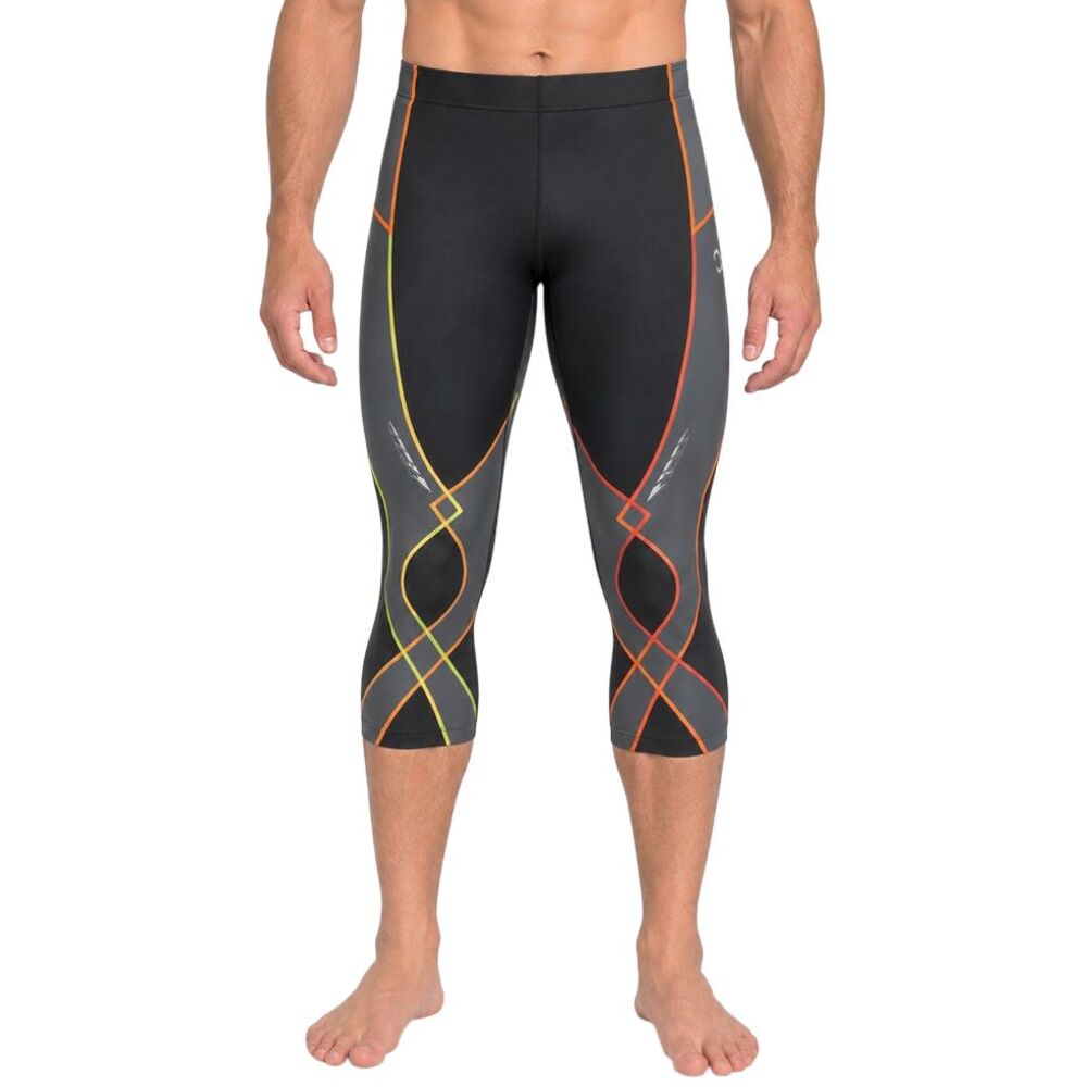CW-X Stabilyx Joint Support 3/4 Compression Tights Mens Large Cropped Flat-Seams